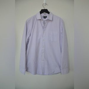 J. Crew men’s classic fit lilac & white striped dress shirt- large